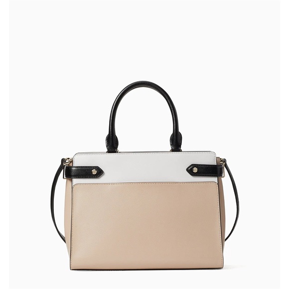 ♠️ kate spade Staci Saffiano Colorblock Medium Satchel Crossbody Bag, Gray Multi - Picture 5 of 16